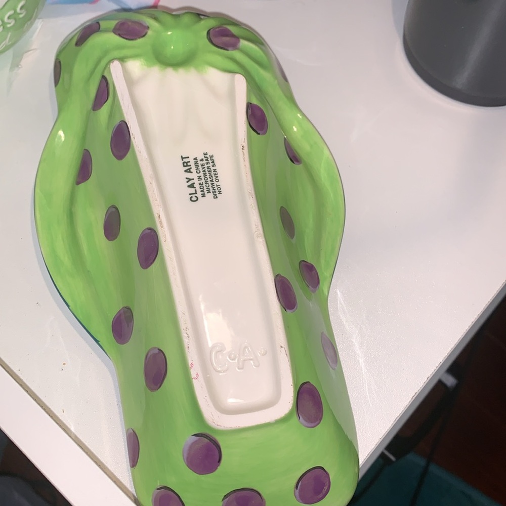 Clay art flip flop serving dish - Picture 4 of 7
